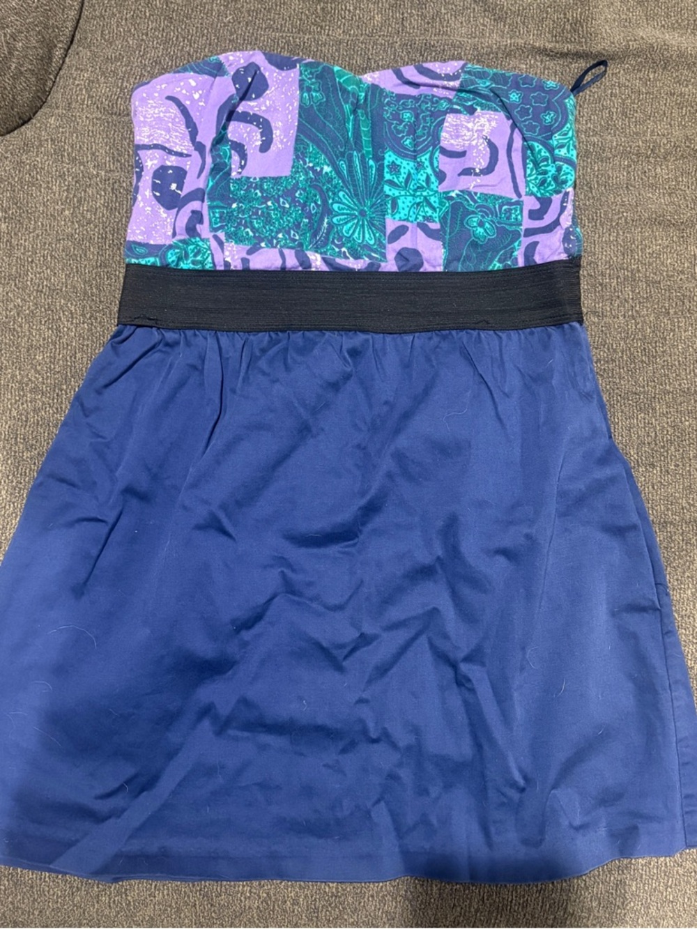 Strapless mini Dress with pockets